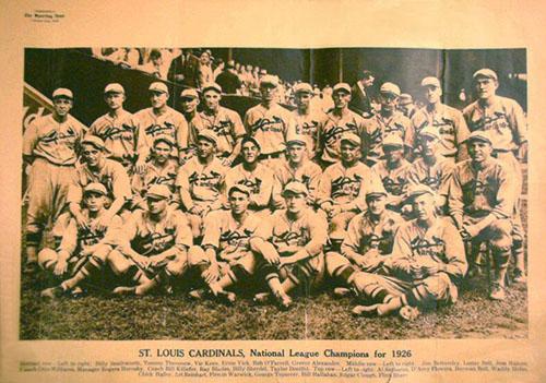 1926 Sporting News (M101-7) #NNO St. Louis Cardinals Front