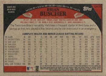 2009 Topps Updates & Highlights - Retro Gray Back #UH16 Brian Buscher Back