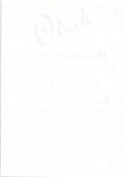 2009 TriStar Obak - Autographs #A19 Josh Lindblom Back