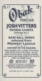 2009 TriStar Obak - Mini T212 #17 Josh Vitters Back