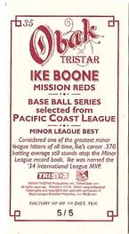 2009 TriStar Obak - Mini T212 Red #35 Ike Boone Back