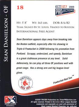 2009 TriStar PROjections - Autographs #18 Sean Danielson Back