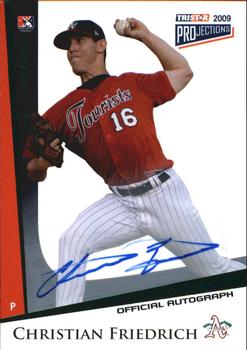 2009 TriStar PROjections - Autographs Green #38 Christian Friedrich Front