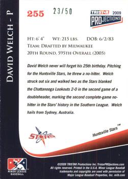 2009 TriStar PROjections - Green #255 David Welch Back
