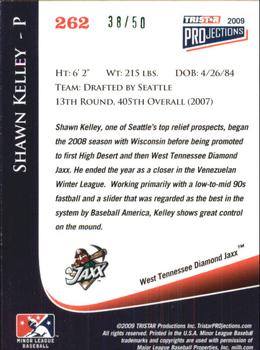 2009 TriStar PROjections - Green #262 Shawn Kelley Back