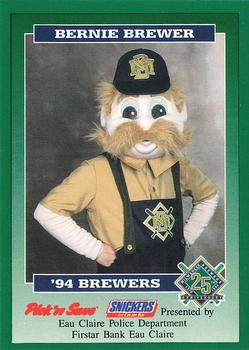 1994 Milwaukee Brewers Police - Eau Claire Police Department #NNO Bernie Brewer Front