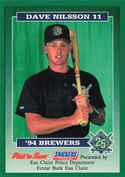 1994 Milwaukee Brewers Police - Eau Claire Police Department #NNO Dave Nilsson Front