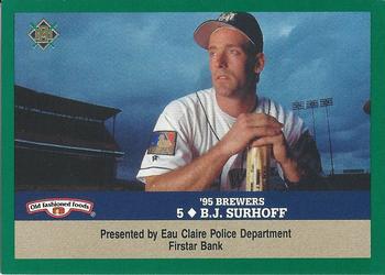 1995 Milwaukee Brewers Police - Eau Claire Police Department #NNO B.J. Surhoff Front