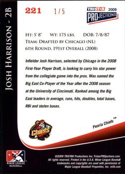 2009 TriStar PROjections - Orange #221 Josh Harrison Back