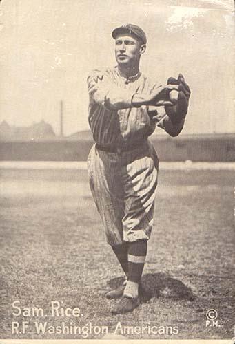 1917-20 M101-6 The Sporting News #NNO Sam Rice Front