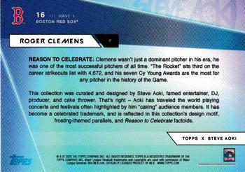 2020 Topps x Steve Aoki #16 Roger Clemens Back