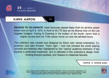 2020 Topps x Steve Aoki #39 Hank Aaron Back
