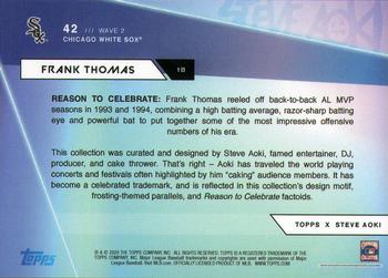 2020 Topps x Steve Aoki #42 Frank Thomas Back