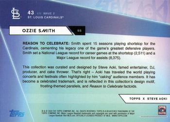 2020 Topps x Steve Aoki #43 Ozzie Smith Back