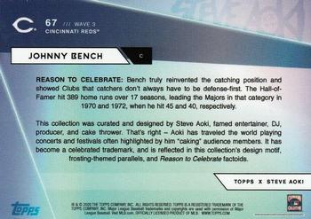 2020 Topps x Steve Aoki #67 Johnny Bench Back