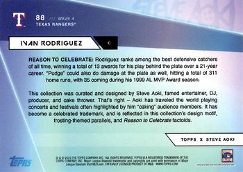 2020 Topps x Steve Aoki #88 Ivan Rodriguez Back