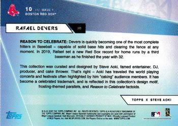 2020 Topps x Steve Aoki - Rainbow Foilboard #10 Rafael Devers Back