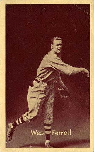 1934-36 Batter-Up (R318) Premiums 5x7 #NNO Wes Ferrell Front