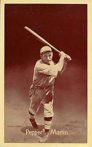 1934-36 Batter-Up (R318) Premiums 5x7 #NNO Pepper Martin Front