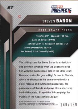 2009 TriStar Prospects Plus - Autographs #27 Steven Baron Back