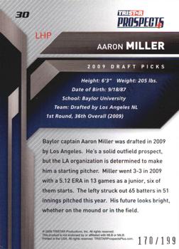 2009 TriStar Prospects Plus - Autographs #30 Aaron Miller Back