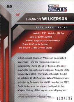 2009 TriStar Prospects Plus - Autographs #66 Shannon Wilkerson Back