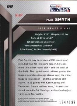 2009 TriStar Prospects Plus - Autographs #69 Paul Smyth Back
