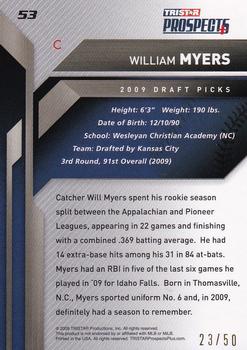 2009 TriStar Prospects Plus - Autographs Gold #53 Wil Myers Back