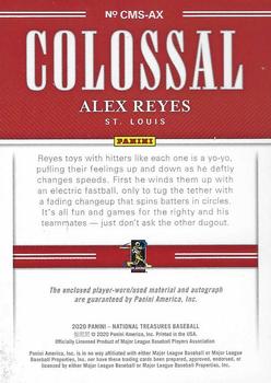 2020 Panini National Treasures - Colossal Material Signatures #CMS-AX Alex Reyes Back
