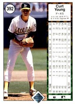 2009 Upper Deck - 1989 20th Anniversary Buybacks #392 Curt Young Back