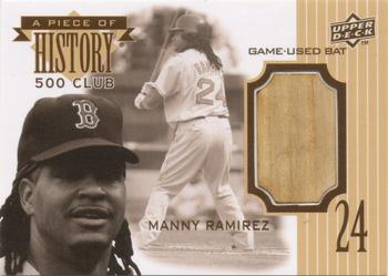 2009 Upper Deck - A Piece of History 500 Club: Manny Ramirez #MR Manny Ramirez Front