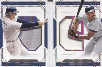 2020 Panini National Treasures - Legendary Silhouette Duals Holo Silver Booklet #LS-RF Al Kaline / Dave Winfield Front