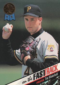 1993 Leaf - On the Fast Track #2 Tim Wakefield Front