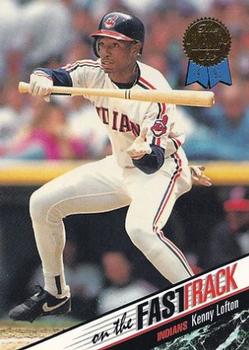 1993 Leaf - On the Fast Track #3 Kenny Lofton Front