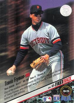 1993 Leaf - On the Fast Track #19 Travis Fryman Back