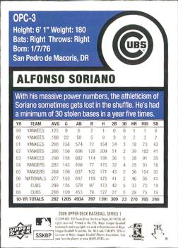 2009 Upper Deck - 1975 O-Pee-Chee Baseball #OPC-3 Alfonso Soriano Back
