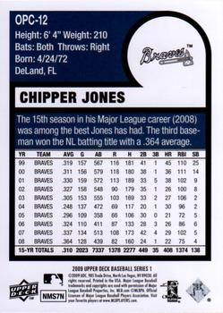 2009 Upper Deck - 1975 O-Pee-Chee Baseball #OPC-12 Chipper Jones Back