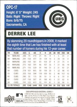 2009 Upper Deck - 1975 O-Pee-Chee Baseball #OPC-17 Derrek Lee Back