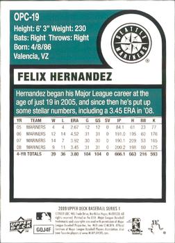2009 Upper Deck - 1975 O-Pee-Chee Baseball #OPC-19 Felix Hernandez Back