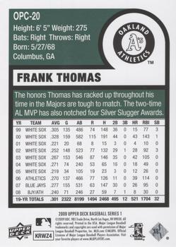 2009 Upper Deck - 1975 O-Pee-Chee Baseball #OPC-20 Frank Thomas Back