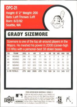 2009 Upper Deck - 1975 O-Pee-Chee Baseball #OPC-21 Grady Sizemore Back