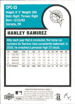 2009 Upper Deck - 1975 O-Pee-Chee Baseball #OPC-23 Hanley Ramirez Back