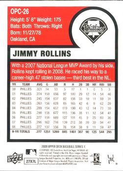 2009 Upper Deck - 1975 O-Pee-Chee Baseball #OPC-26 Jimmy Rollins Back