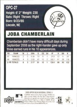 2009 Upper Deck - 1975 O-Pee-Chee Baseball #OPC-27 Joba Chamberlain Back