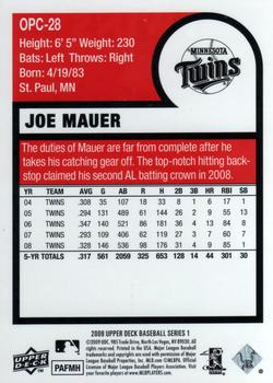 2009 Upper Deck - 1975 O-Pee-Chee Baseball #OPC-28 Joe Mauer Back