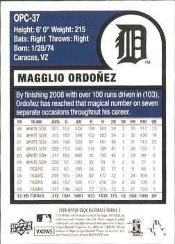 2009 Upper Deck - 1975 O-Pee-Chee Baseball #OPC-37 Magglio Ordonez Back