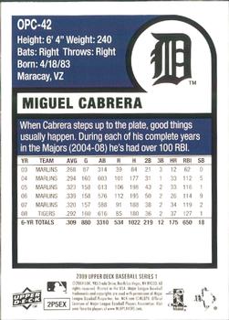 2009 Upper Deck - 1975 O-Pee-Chee Baseball #OPC-42 Miguel Cabrera Back