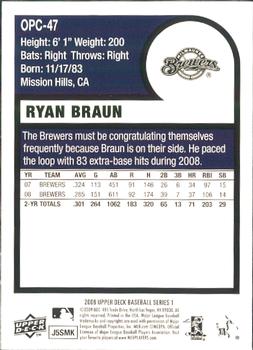 2009 Upper Deck - 1975 O-Pee-Chee Baseball #OPC-47 Ryan Braun Back