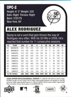 2009 Upper Deck - 1975 O-Pee-Chee Baseball Mini #OPC-2 Alex Rodriguez Back