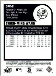 2009 Upper Deck - 1975 O-Pee-Chee Baseball Mini #OPC-11 Chien-Ming Wang Back